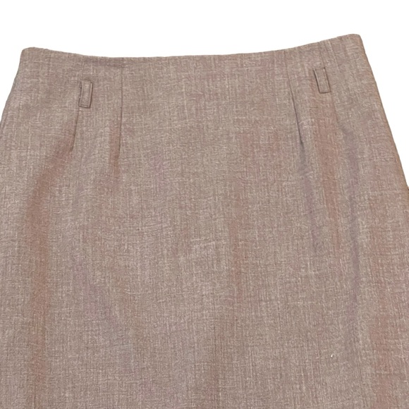 AMANDA AND CHELSEA tan skirt size 4 straight pencil zip back lined - Picture 3 of 8